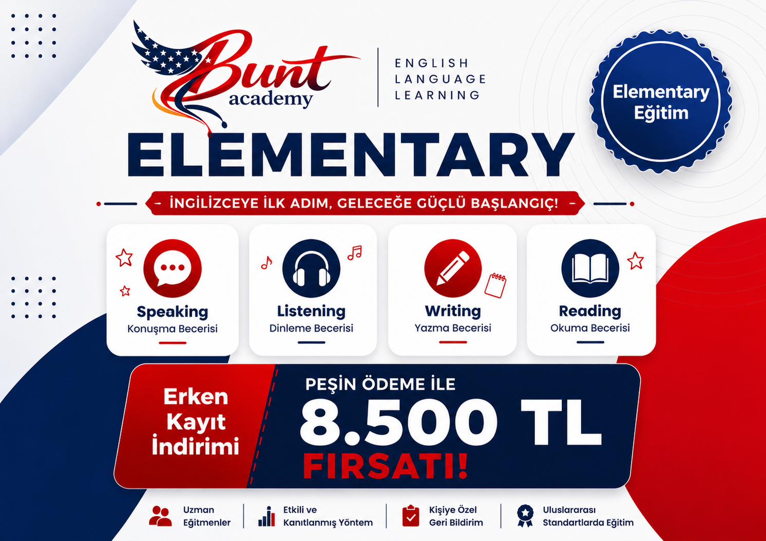 ELEMENTARY İngilizce Online Eğitim Grubu | 15 HAZİRAN 2026 Başlangıçlı Yeni